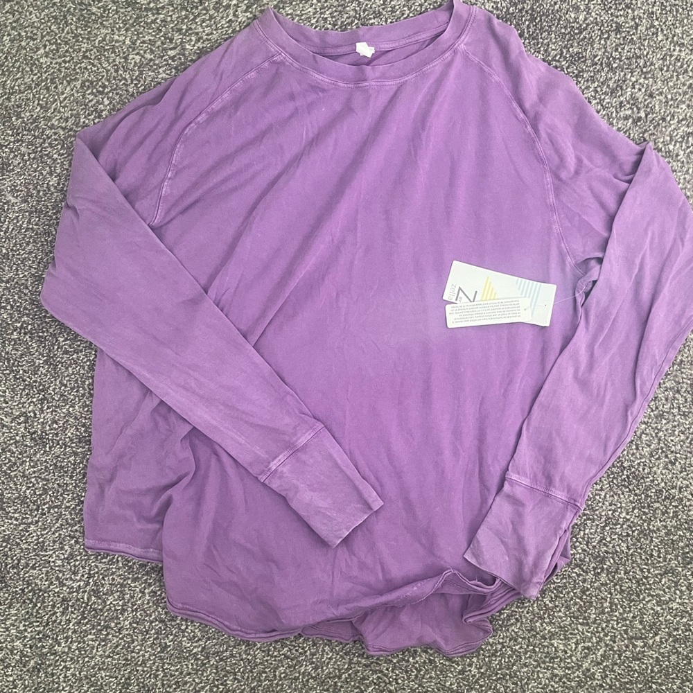 Z By Zella Vintage Wash Relaxed Long Sleeve Tee